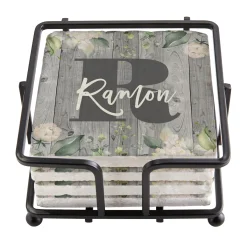 Barnwood Floral Coasters