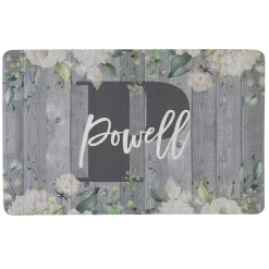 Barnwood Floral Name Doormat