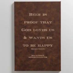 Bar Quotes Leather Wall Art