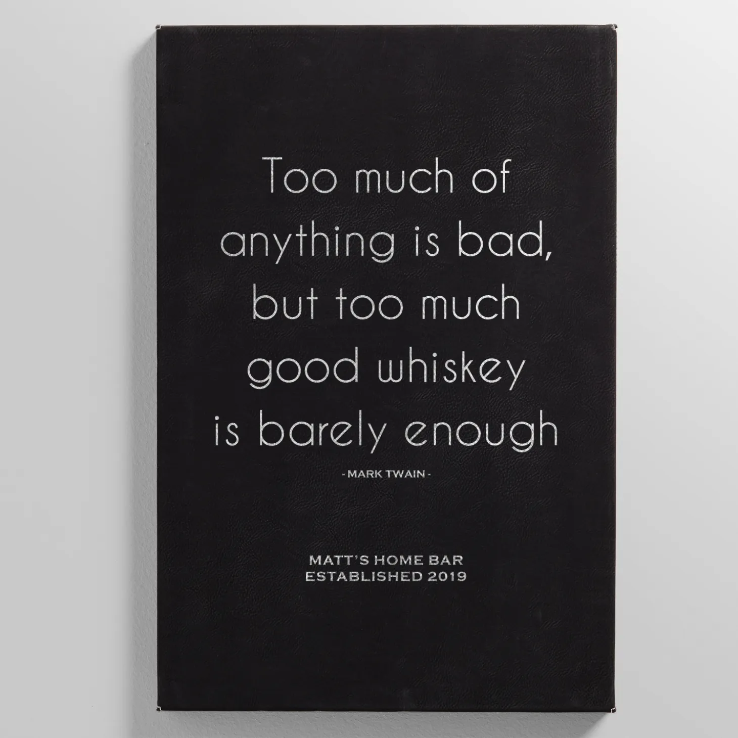 Bar Quotes Leather Wall Art