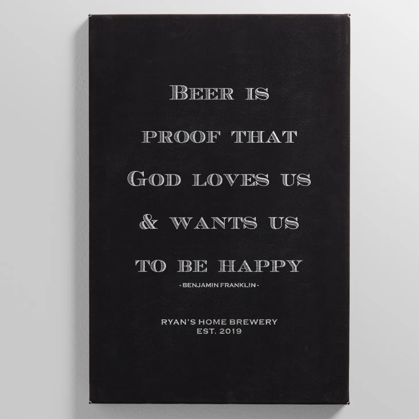 Bar Quotes Leather Wall Art