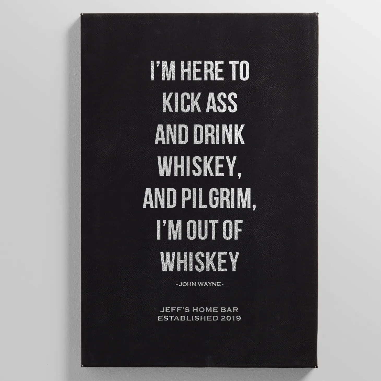 Bar Quotes Leather Wall Art
