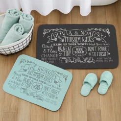 Bathroom Rules Bath Mat