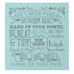 Bathroom Rules Shower Curtain