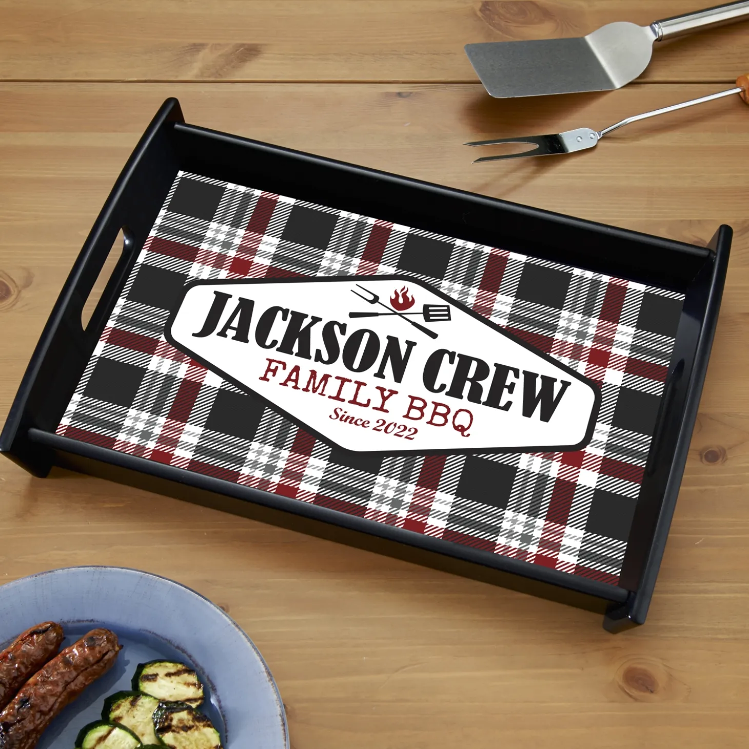 BBQ Crew Wood Tray