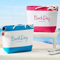Beach Day Nautical Beach Bag