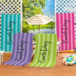 Beach Day Striped Beach Towel