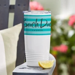 Beach Day Striped Insulated Tumbler