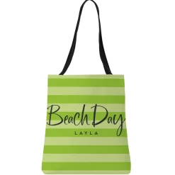 Beach Day Striped Tote Bag