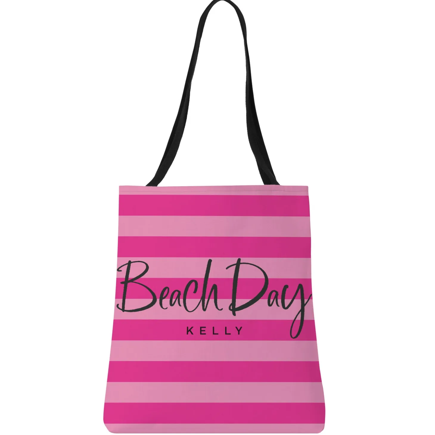 Beach Day Striped Tote Bag