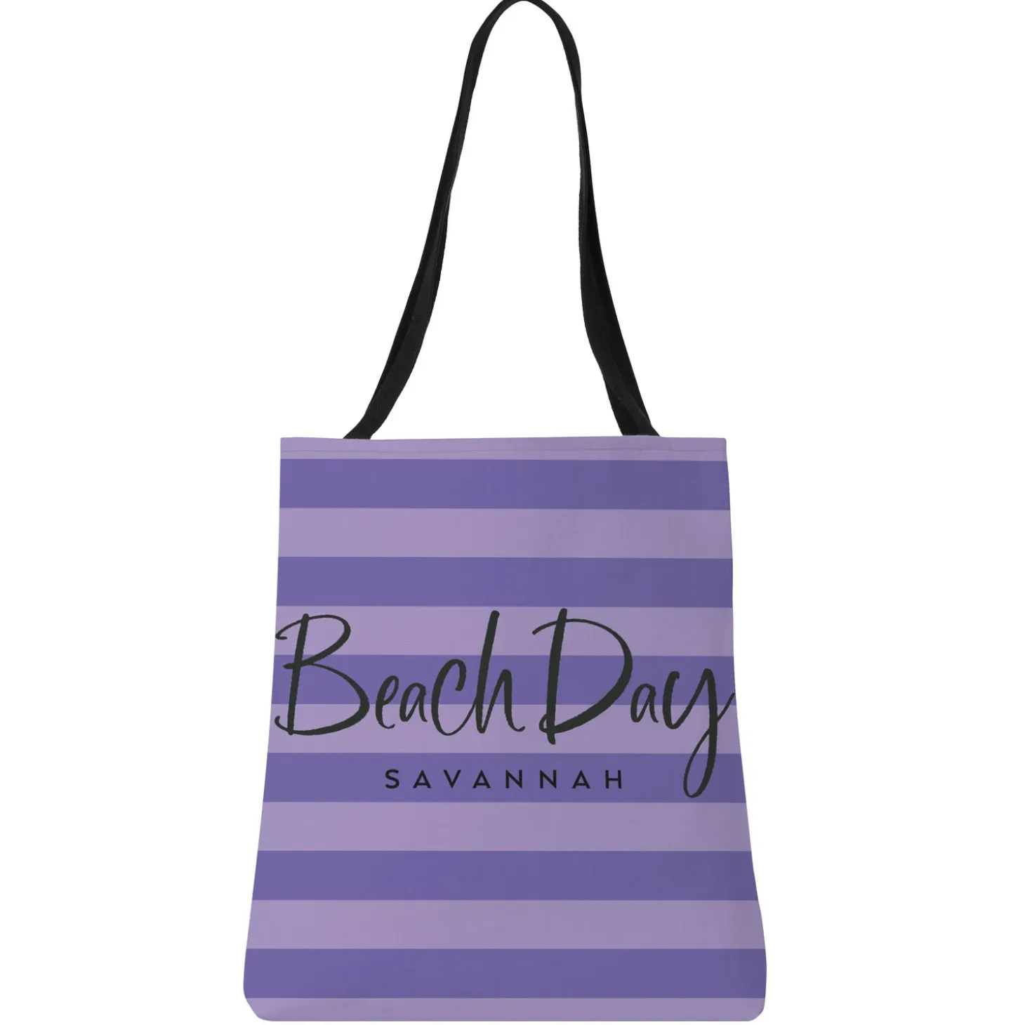 Beach Day Striped Tote Bag