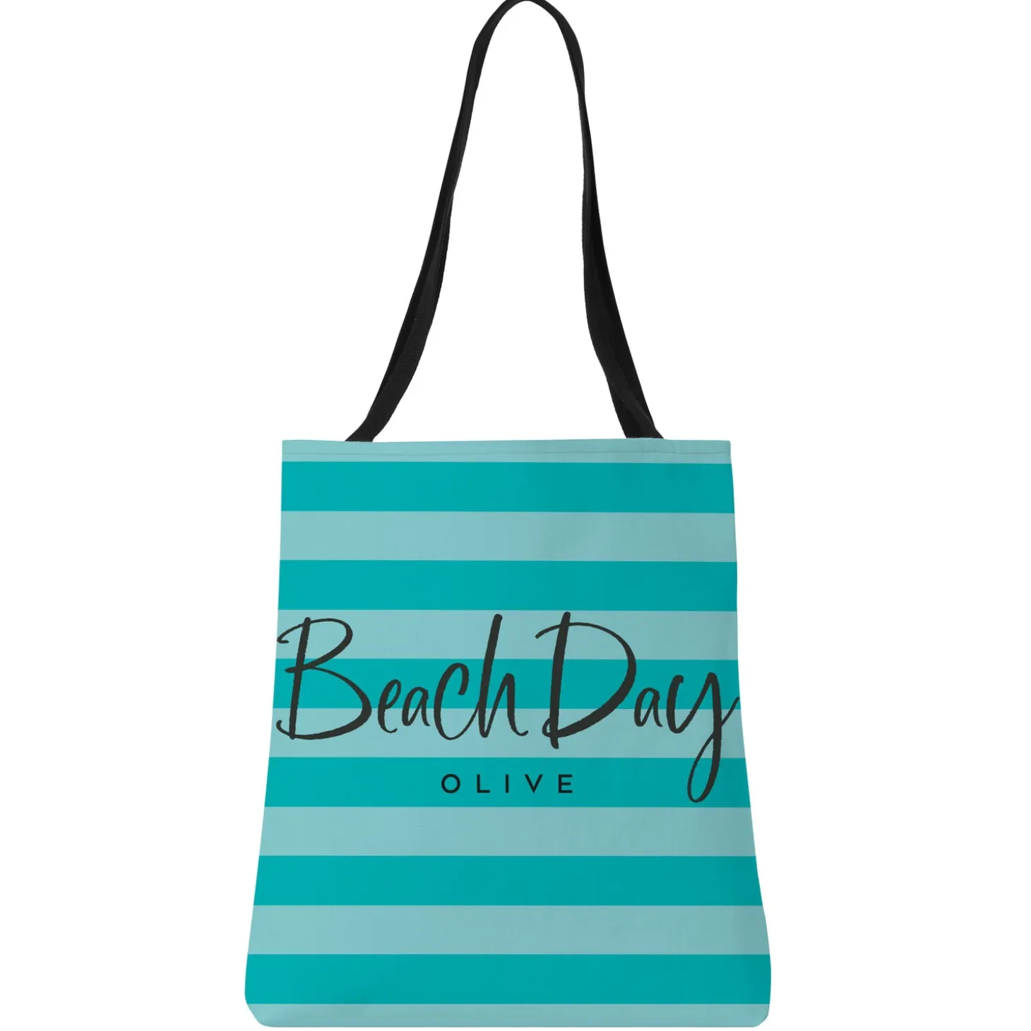 Beach Day Striped Tote Bag