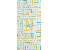 Beachy Collage Name Beach Towel