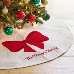 Beautiful Bow Quilted Tree Skirt