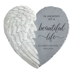 Beautiful Life Heart Wing Garden Stone