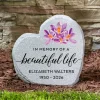 Beautiful Life Sympathy Standing Heart Garden Stone