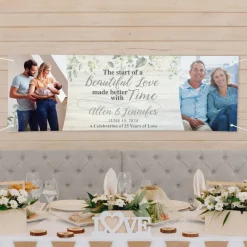 Beautiful Love Photo Anniversary Banner