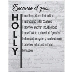 Because Of You Wall Art