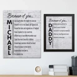 Because Of You Wall Art