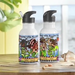 Being with My Girl-Fins Water Bottle by Suzy Toronto