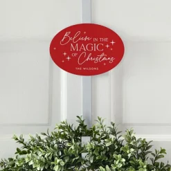 Believe in the Magic of Christmas Wreath Holder