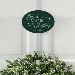 Believe in the Magic of Christmas Wreath Holder