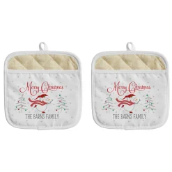 Berry Merry Snowman Kitchen Towel + Pot Holder Set