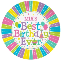 Best Birthday Ever Personalized Tableware