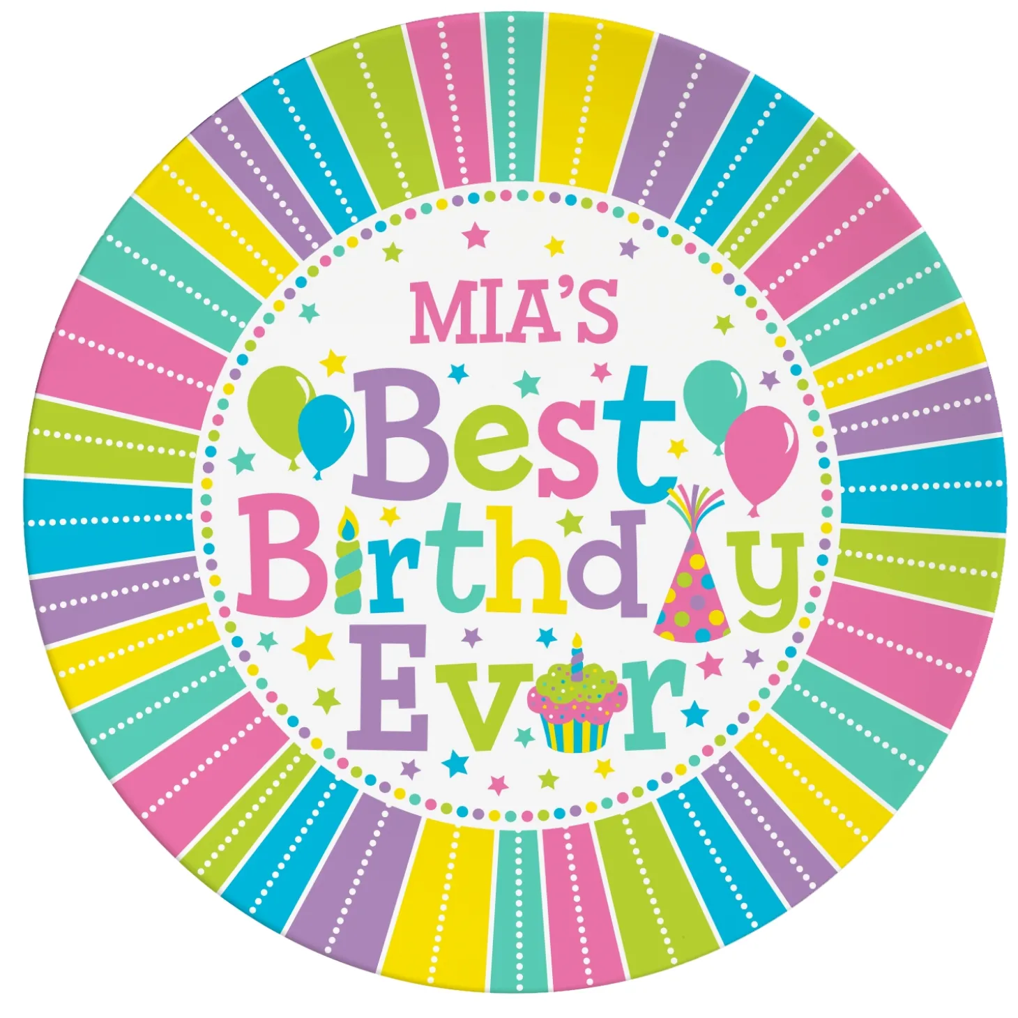 Best Birthday Ever Personalized Tableware