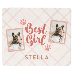 Best Boy and Best Girl Photo Plush Blanket