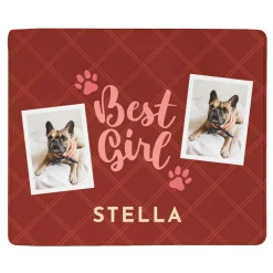 Best Boy and Best Girl Photo Plush Blanket