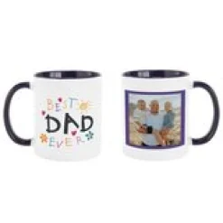 Best Dad Ever Doodle Art Photo Mug