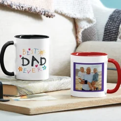 Best Dad Ever Doodle Art Photo Mug