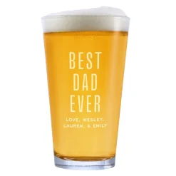 Best DAD Ever Engraved Pint Beer Glass