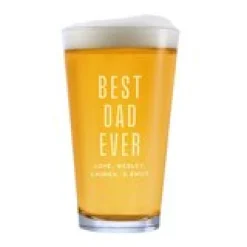 Best DAD Ever Engraved Pint Beer Glass