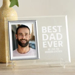Best Dad Ever Glass Frame