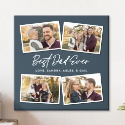 Best Dad Ever Photo Collage Canvas