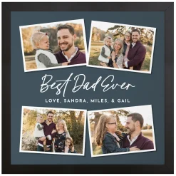 Best Dad Ever Photo Collage Canvas