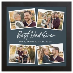 Best Dad Ever Photo Collage Canvas