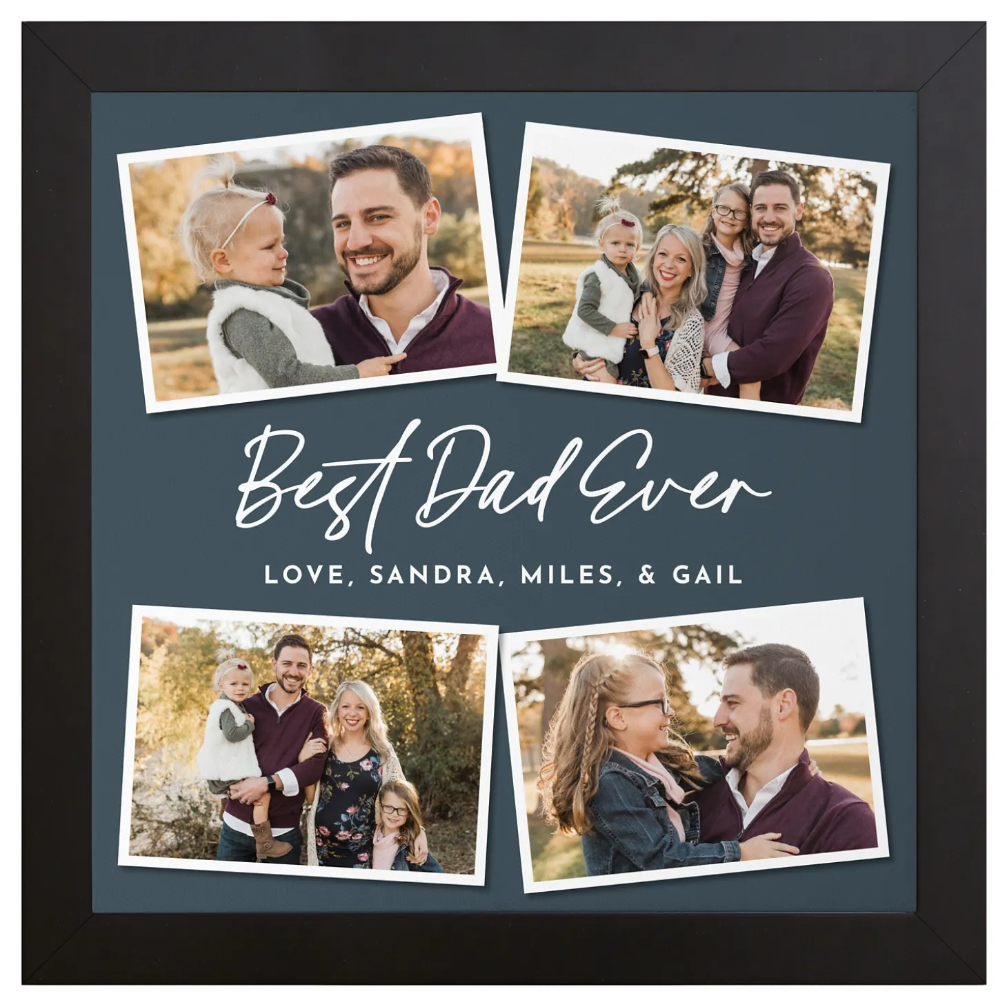 Best Dad Ever Photo Collage Canvas