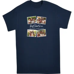 Best Dad Ever Photo Collage T-Shirt