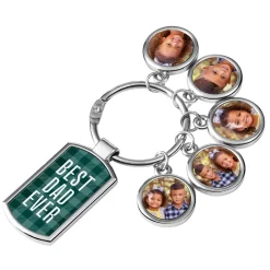 Best Dad Ever Photo Keychain