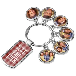 Best Dad Ever Photo Keychain