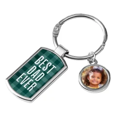 Best Dad Ever Photo Keychain