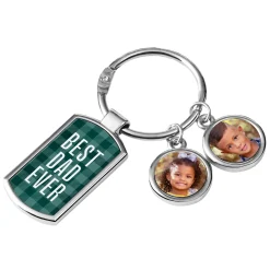 Best Dad Ever Photo Keychain