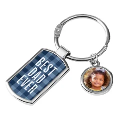Best Dad Ever Photo Keychain