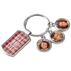 Best Dad Ever Photo Keychain