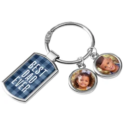 Best Dad Ever Photo Keychain