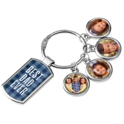 Best Dad Ever Photo Keychain