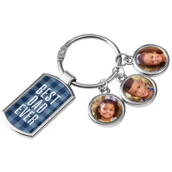 Best Dad Ever Photo Keychain